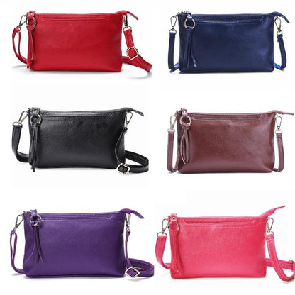 Large Capacity Tassel Shoulder Bag For Women - Jujube Red