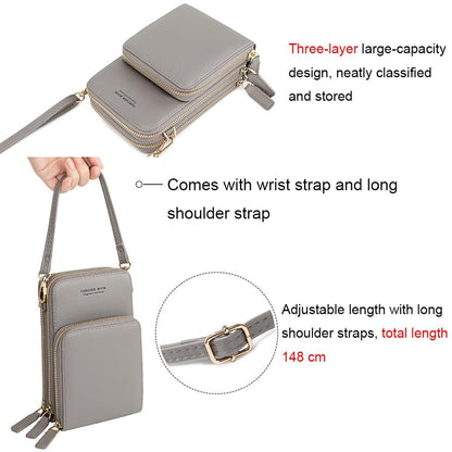 Multifunctional Touch Screen Phone Bag - Light Blue