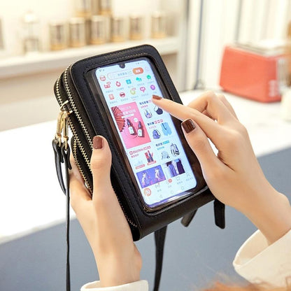 Multifunctional Touch Screen Phone Bag - Light Blue