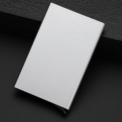 Stainless Steel Pu Business Card Holder Antimagnetic 10X6.2X0.8Cm - Gold
