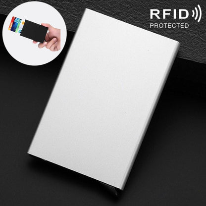 Stainless Steel Pu Business Card Holder Antimagnetic 10X6.2X0.8Cm - Gold