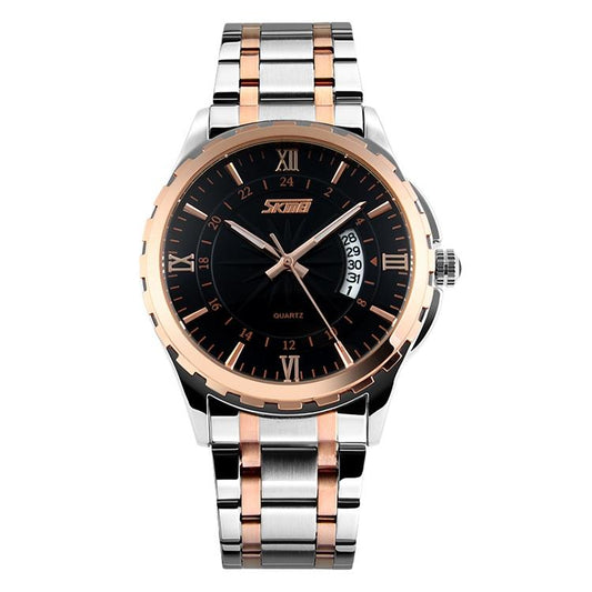 Waterproof Multifunctional Quartz Wrist Watch - Fashionable and Business-ready - Gold
