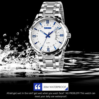 Waterproof Multifunctional Quartz Wrist Watch - Fashionable and Business-ready - Gold