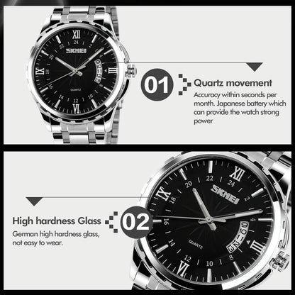 Waterproof Multifunctional Quartz Wrist Watch - Fashionable and Business-ready - Gold