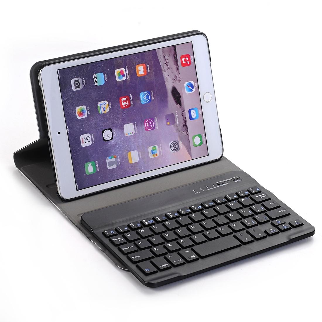 Universal Ultra-Thin Tablet Case With Bluetooth Keyboard For Ipad Mini 3 / 2 / 1 - Horizontal Flip Design - Gold