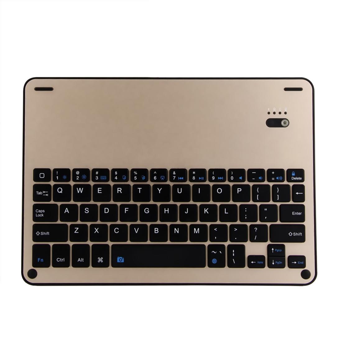 Bluetooth Keyboard & Leather Tablet Case For Ipad Air / Pro 9.7 - Detachable Water Repellent Magnetic Sleep Function 3-Gear Angle Adjustment Pen Slot - Gold