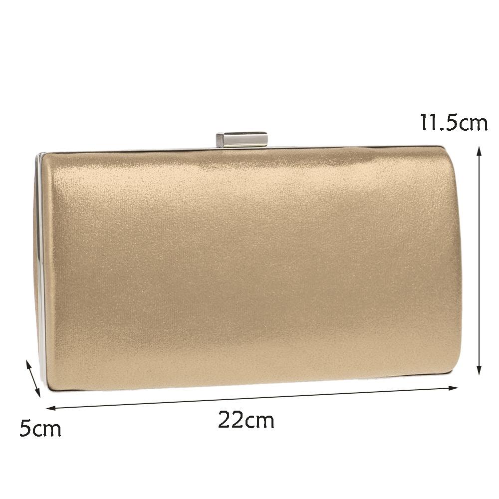 Square Party Handbag For Women Elegant Crossbody Bag For Banquets And Events - Gold