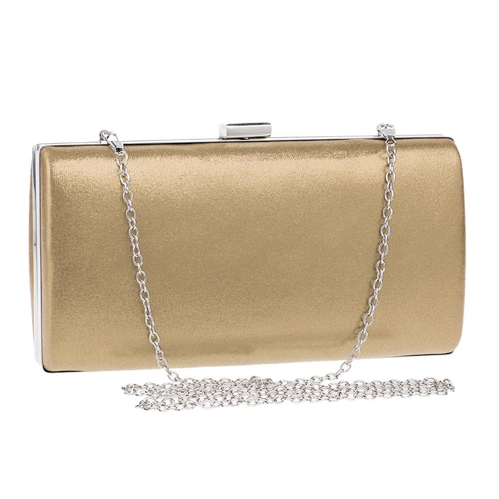 Square Party Handbag For Women Elegant Crossbody Bag For Banquets And Events - Gold