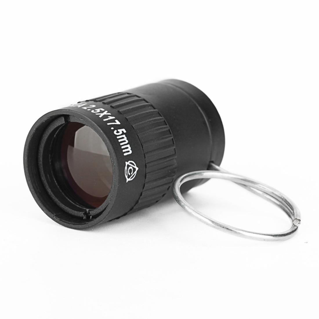 Mini Pocket Telescope with Finger Buckle - 2.5x17.5mm - Gold