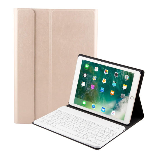 Bluetooth Keyboard & Leather Tablet Case For Ipad Air / Pro 9.7 - Three-Gear Angle Adjustment Magnetic Sleep Function - Abs Brushed Texture - Gold