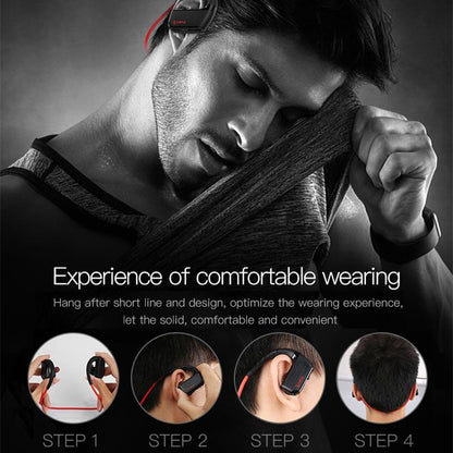 Wireless Sports Bluetooth Earphones - Binaural Hanging Type 5.0 - Gold