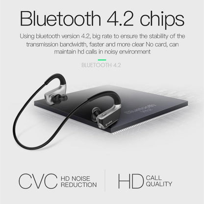 Wireless Sports Bluetooth Earphones - Binaural Hanging Type 5.0 - Gold