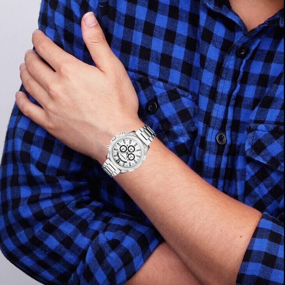 Stainless Steel Waterproof Quartz Watch - Fashionable Design - Wa6884Bj