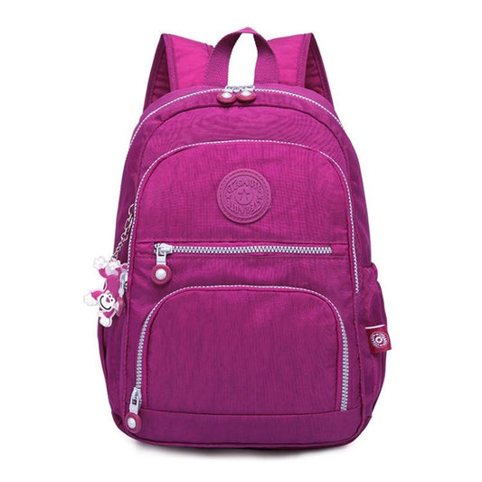Versatile Teen Backpack for School & Travel - 27x13x37cm - Purple Red
