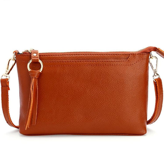 Large Capacity Tassel Shoulder Bag For Women - Light Brown