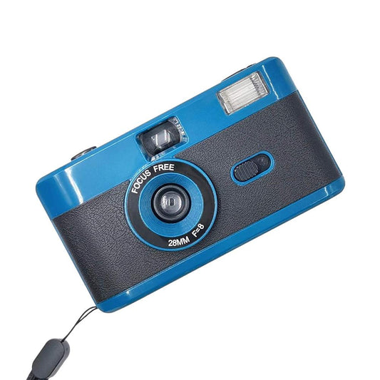 Retro Manual Reusable Film Camera for Kids - no Film - White + Pink Purple