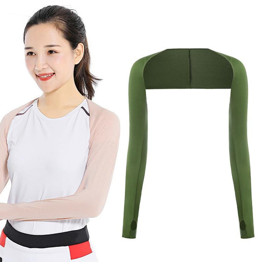 Sun Protection Golf Shawl Sleeves For Outdoor Sports And Cycling - Military Green