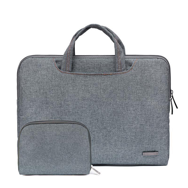 13.3 Inch Simple Business Laptop Bag With Liner - Ls-116 - Canvas Small Elephant Red