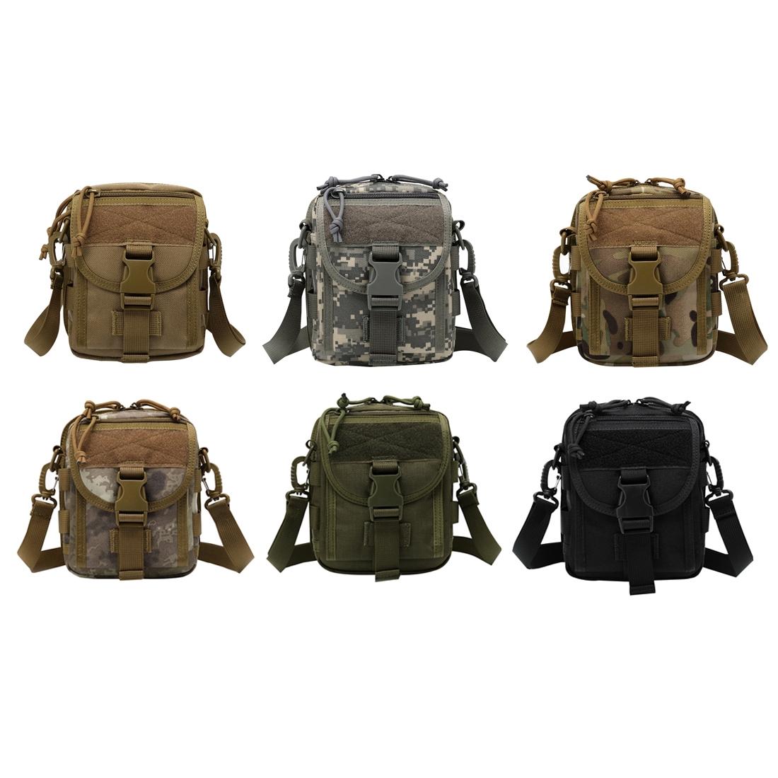 Army Style Oxford Cloth Crossbody Bag 17 X 15 X 8 Cm Shoulder Sling Hand Messenger Bag - Khaki