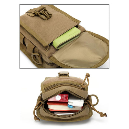 Army Style Oxford Cloth Crossbody Bag 17 X 15 X 8 Cm Shoulder Sling Hand Messenger Bag - Khaki