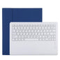 12.9 Ipad Pro 2020 Bluetooth Leather Case With Detachable Holder - Blue
