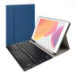 10.2 Ipad Keyboard Case With Touchpad Pen Slot & Bracket - Detachable Magnetic Silk Pattern Tpu - Blue