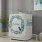 Cartoon Cotton Linen Drum Roller Washing Machine Dust Cover - 83x60x60cm Size - Blue Flower