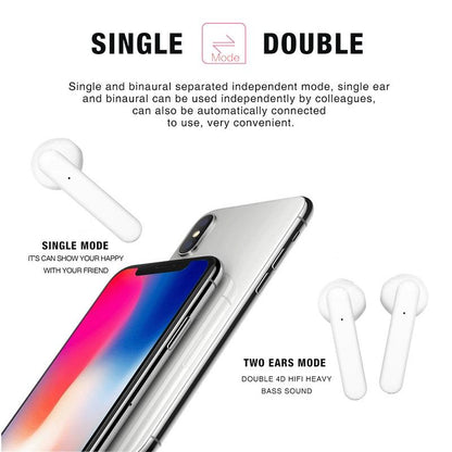 Wireless Touch Earphones with Magnetic Charging Box - Bluetooth 5.0 - Blue
