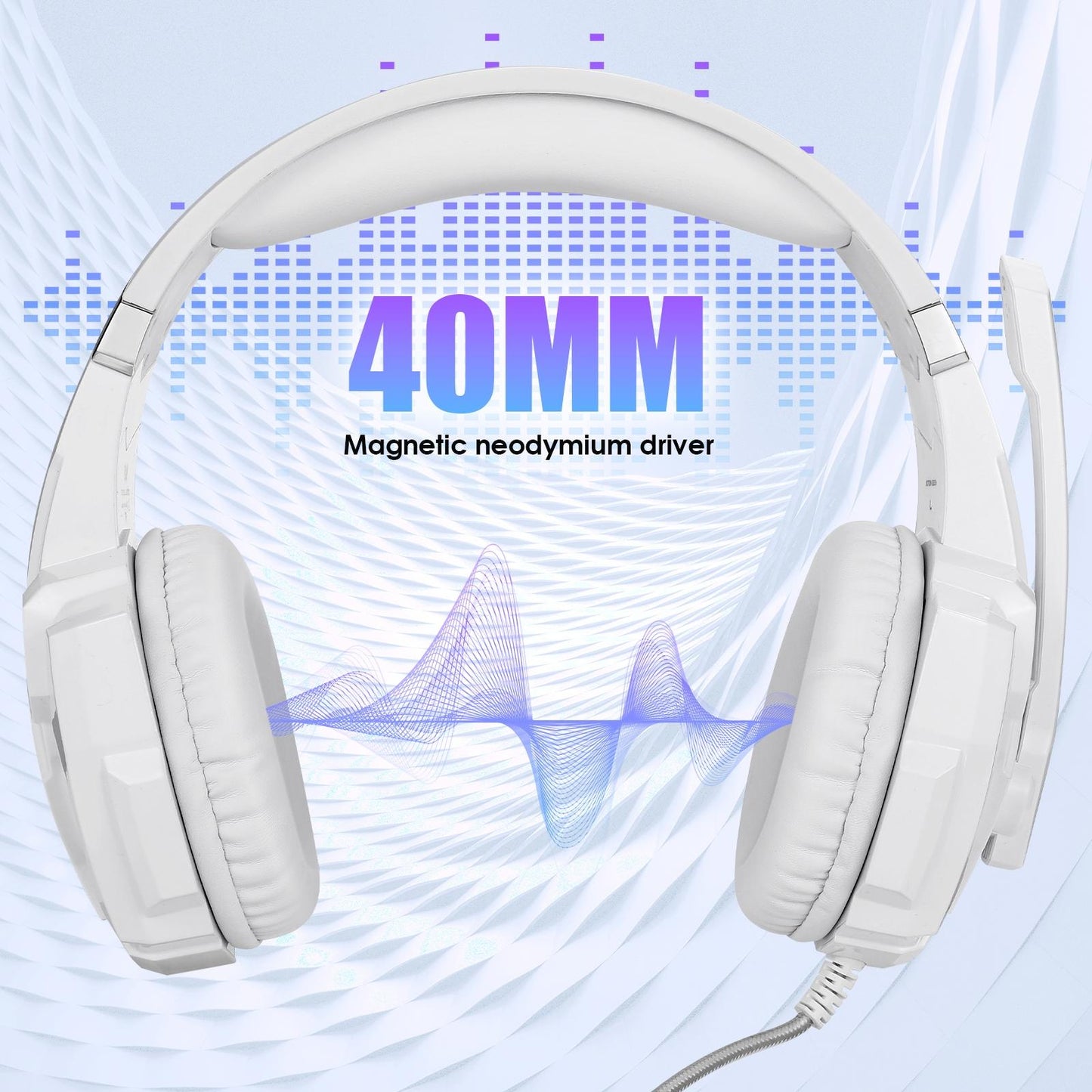 3.5Mm Gaming Headset With Mic & Led For Laptop / Phone - Blue Black