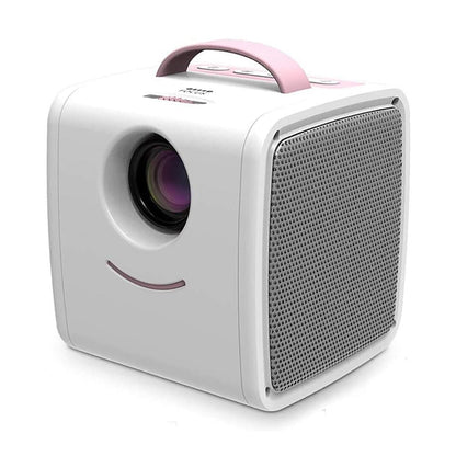10W Children Video Projector - 30 Lumens Hd 1080P Lcd Technology Supports Av / Usb / Mini Sd / Hdmi / Audio - White - Blue