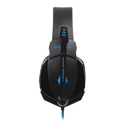 Pc Gaming Headset With Mic Led Volume Control 2.2M Cable Blue / Black - Pc0105L