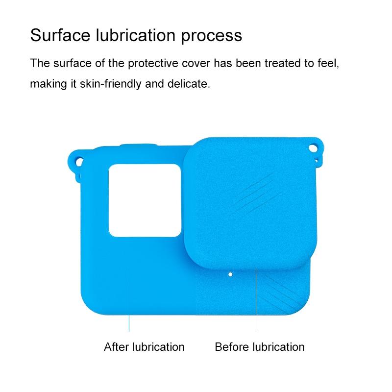 Silicone Protective Case with Lens Cap for Insta360 Ace - Blue