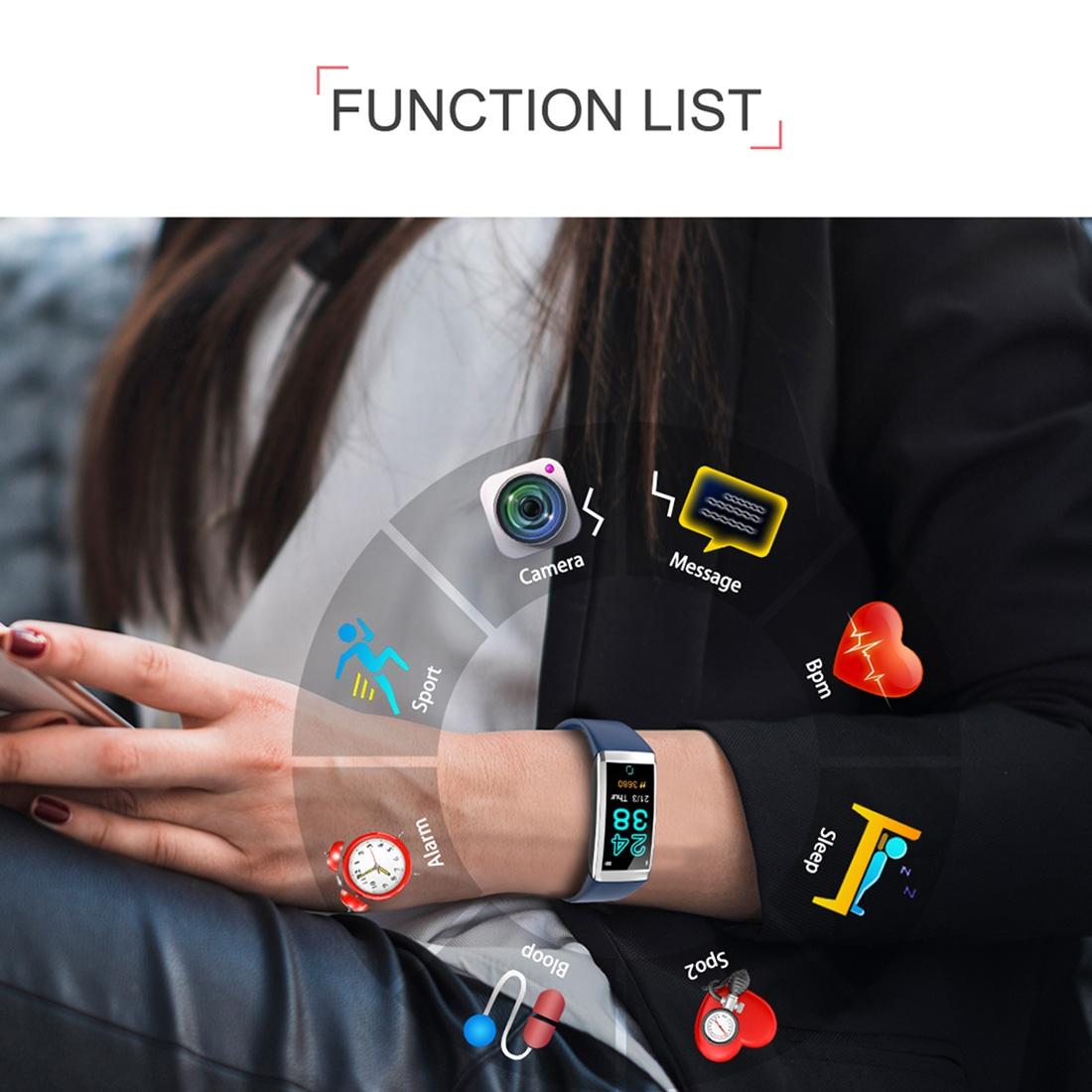 Waterproof Smart Bracelet With Call Reminder And Health Monitoring - Blue