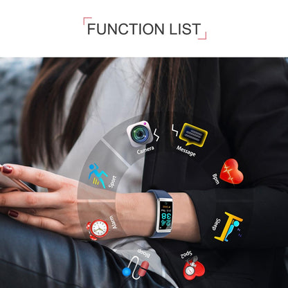 Waterproof Smart Bracelet With Call Reminder And Health Monitoring - Blue