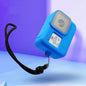 Gopro Hero8 Silicone Case with Wrist Strap - Protective Cover - Blue