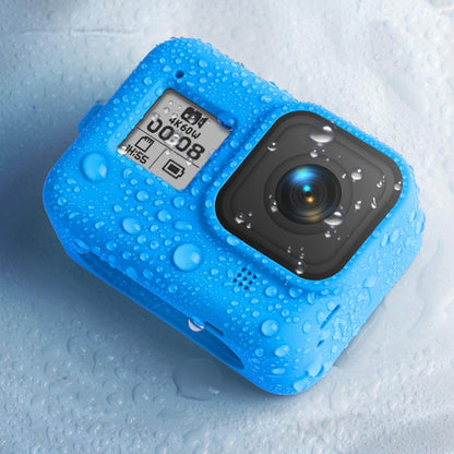 Gopro Hero8 Silicone Case with Wrist Strap - Protective Cover - Blue