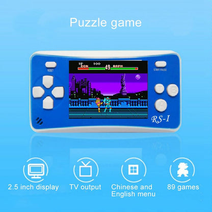 Retro Handheld Game Console With 152 Built-In Games - 2.5 Lcd 8-Bit True Colour - Blue