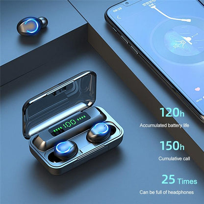 Wireless Noise-cancelling Earbuds with Charging Case - Blue