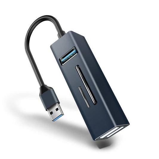 5-In-1 Usb3.0 Hub Adapter 3X Usb + Sd / Tf Reader - Blue