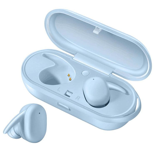 Waterproof Wireless Bluetooth Earphones with Magnetic Charging Box - 300mah - Blue