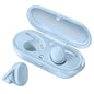 Waterproof Wireless Bluetooth Earphones with Magnetic Charging Box - 300mah - Blue