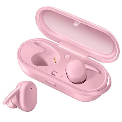 Waterproof Wireless Bluetooth Earphones with Magnetic Charging Box - 300mah - Blue