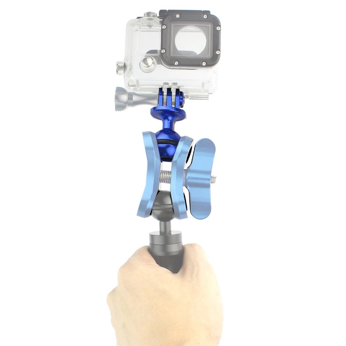 Aluminum Ball Head Adapter for Gopro Insta360 Dji Action Cameras - 2.5cm Diameter - Blue