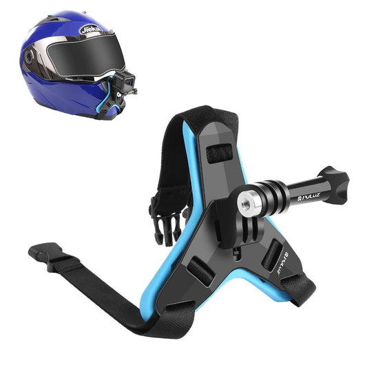 Universal Chin Strap Mount For Action Cameras - Blue