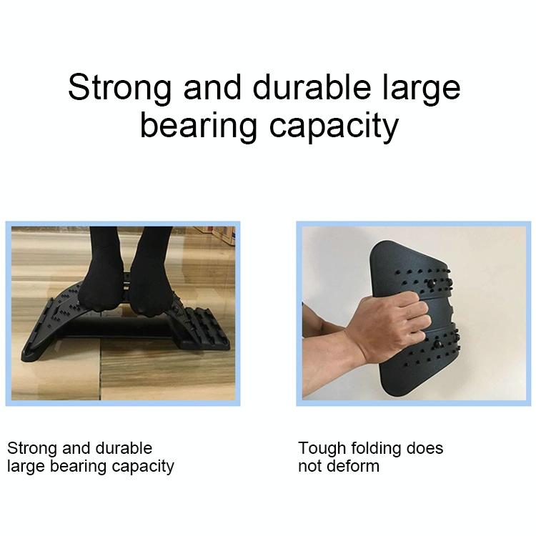 Back Pain Relief Device Lumbar Traction Stretcher - Black Blue