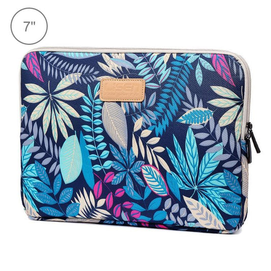 Colourful Leaves Sleeve Case Briefcase with Zipper - Blue