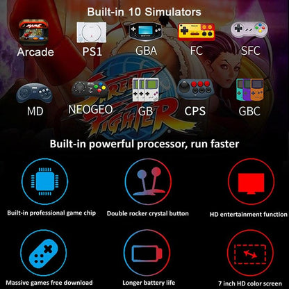 7 Retro Handheld Game Console With 16Gb Memory - Mp4 / E-Book Support