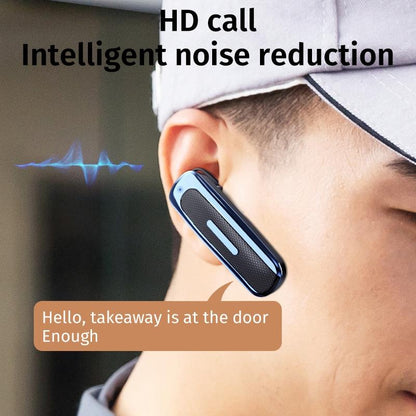 Wireless Unilateral Ear-mounted Earphone with Noise Reduction - Red Black