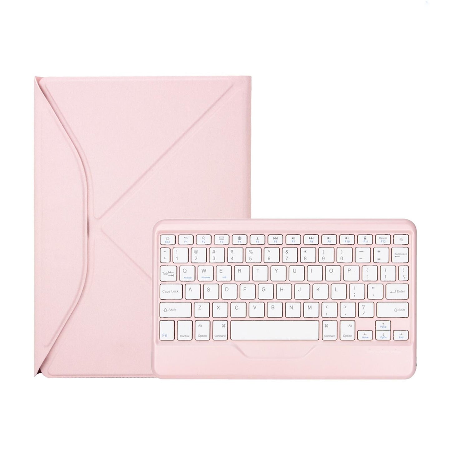 Bluetooth Keyboard Leather Tablet Case With Pen Slot - Sky Blue