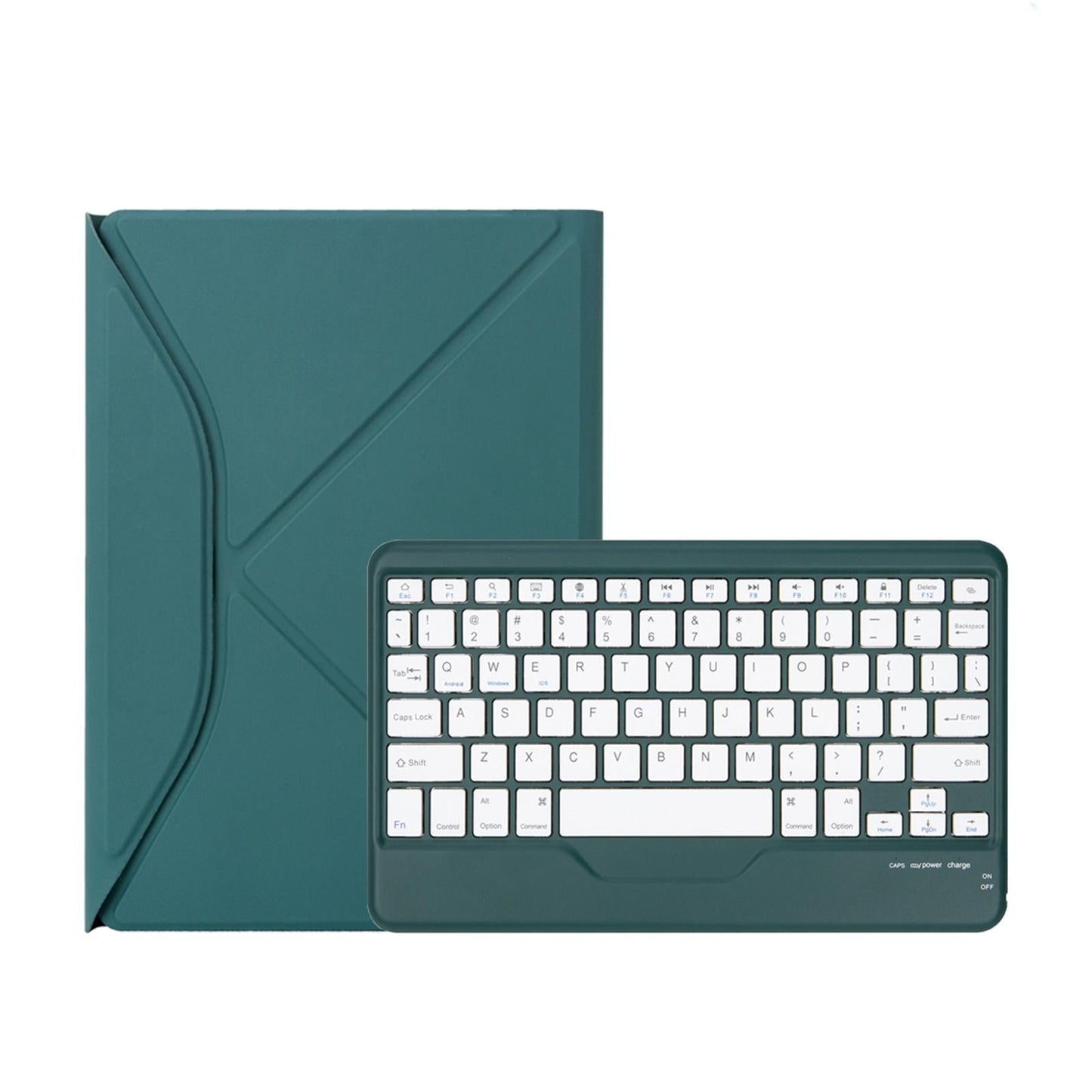 Bluetooth Keyboard Leather Tablet Case With Pen Slot - Sky Blue